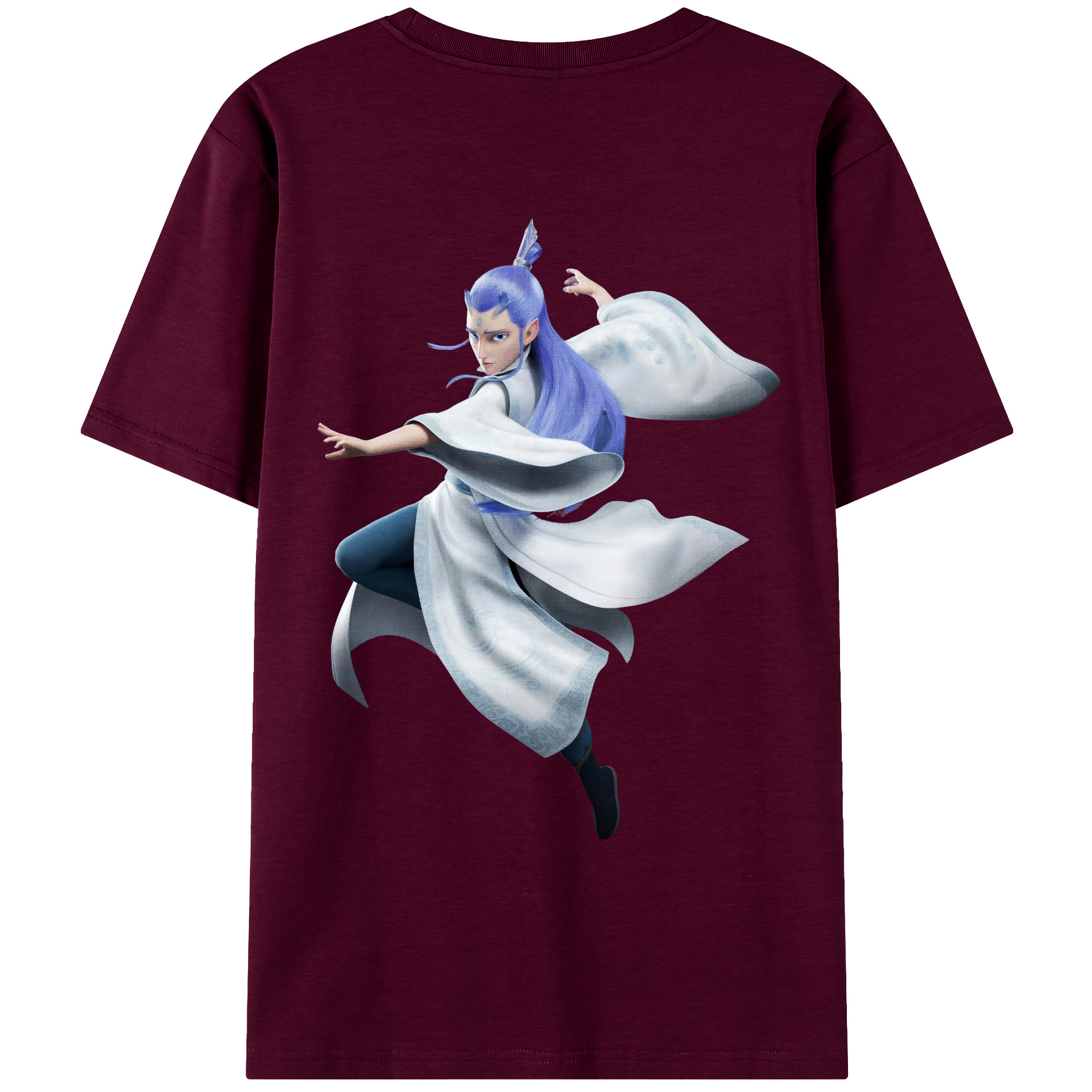 （画像用） Ne Zha 2 ナタ 魔童の大暴れ レディース半袖Tシャツ(バックプリント)